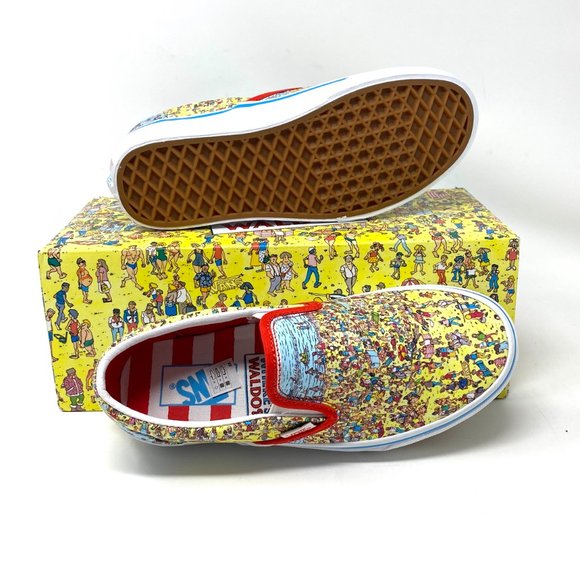 VANS Sneakers Men’s Size VN0A33TB3WO Classic Slip On Where's Waldo? Multi Canvas - Picture 3 of 12